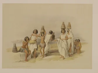 Mulheres núbias em Kortie, no Nilo, de Egipto e Núbia, vol. 1